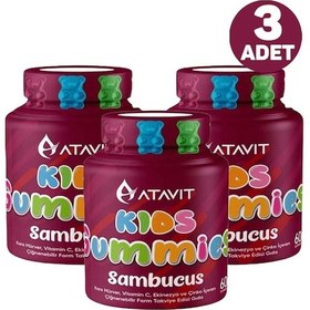 Resim Atavit Kids Sambucus 60 Gummies 3 Adet 