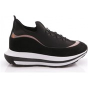 Resim Dgn 2030 Kadin Kalin Taban Spor Ayakkabi 2030-2026-R1680 Siyah 