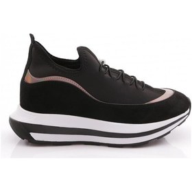 Resim Dgn 2030 Kadin Kalin Taban Spor Ayakkabi 2030-2026-R1680 Siyah 