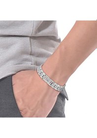 Resim Lacoste Lacj2040117 Erkek Bileklik Metalik Gri 