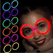 Resim Nessiworld Glow Stick Yuvarlak Gözlük - Glow Partisi Gözlükleri - Glow Stick Gözlük 12 Adet 