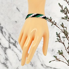 Resim 1 adet / Ayarlanabilir poliester baskılı kumaş bilezik, el dokuması geometrik desenli bilezik - çok renkli, elektro kaplama yok, etnik tarz, kadınlar ve erkekler için günlük yaşamda, partilerde ve buluşmalarda giyilebilir 