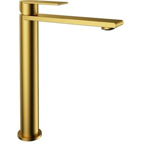 Resim Fontana FJ-SS1022 Yüksek Lavabo Bataryası Fırçalı Altın 