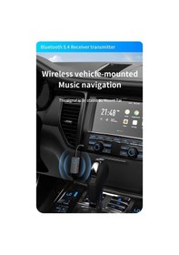 Resim M30 Kablosuz Ses Adaptörü Bluetooth 5.4, Aux 3.5mm, 2 Si 1 Arada Transmitter, Araç & Ev Hoparlör Uyumlu 