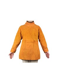 Resim Suntek Kollu Kaynak Önlüğü Boyun Kapaklı Ceketi Uzunluk-85cm 