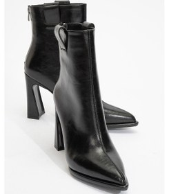 Resim Luvishoes Luvi Shoes Aja Siyah Kadın Kalın Topuklu Çizme Olabilen Bot Siyah 