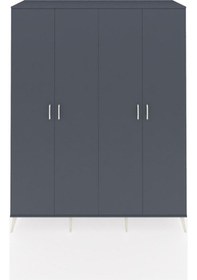 Resim Kronos Gardrop 10 Raflı 4 Kapaklı 176x59x221 Antrasit-antrasit/aytaşı Antrasit/aytaşı 