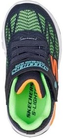 Resim Skechers FLEX-GLOW ELİTE-VORLO Küçük Erkek Çocuk Siyah Işıklı Spor Ayakkabı 