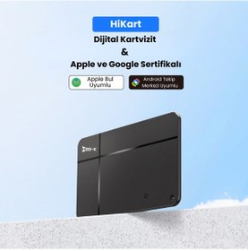 Resim Hi Kart Apple Uyumlu iOS &android Takip Cihazı & Dijital Kartvizit Siyah Tekli Paket 