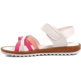 Resim Ayakmod Arz 1100-f Beyaz-fuşya-pembe Kız Çocuk Sandalet 001 