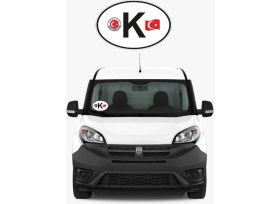 Resim K Harıfı Etiketçilere Özel Pleksi Oval Arma Vantuzlu 