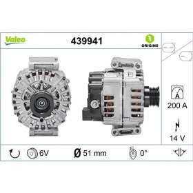 Resim Alternator 145 200a Mercedes W205 C218 W212 C207 C253 W447 B906 A0009062822 