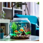 Resim Akvaryum LED Balık Tankı Işık Aparatı Renk Değiştiren Çok Renkli LED'ler, USB Güçlü Bitki Aydınlatması Küçük Akvaryumlarda (3-6mm Delikler Dahil), Akvaryum Aydınlatması, Gerçekçi Balık Tasarımı, Dayanıklı Plastik, Pilsiz 