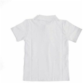 Resim Polo Yaka Tişört Alm Kısa Kol 6-16 Yaş Çocuk Beyaz Okul Tişört/T Beyaz 