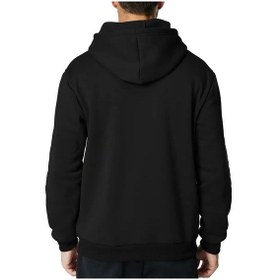 Resim Erkek Kapüşonlu Fermuarlı Sweatshirt 6549 Bgl-st04026 Siyah 