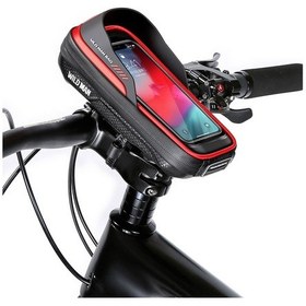 Resim Wıld Man Es16 0.5l Eva Sert Kabuk Su Geçirmez Dokunmatik Ekran Bisiklet Gidon Çantası Kırmızı Kırmızı 