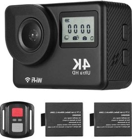 Resim Pazly 4k Wifi Spor Kamerası - 170 Geniş Açılı, 30m Su Geçirmez, 2 Pil, Uzaktan Kumandalı Aksiyon Kamera 