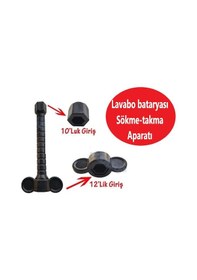 Resim Batarya Musluk Altı Montaj Sabitleme Vida Somun Sıkma Aparatı Kovan Anahtarı 10-12 