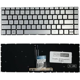 Resim Notespare Hp Ile Uyumlu Pavilion 14-ce3001nt (8UG86EA) Notebook Klavye Işıklı Gümüş Gri Tr 