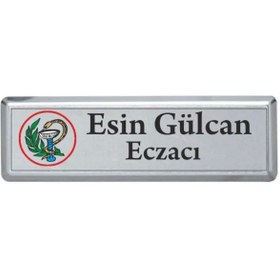 Resim Outdoor One Eczacı Yaka Kartı 1 Adet Baskılı Fiyatıdır Mıknatıslı Gümüş 