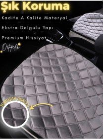 Resim Volkswagen Passat B8 Uyumlu 2'li Süet Oto Koltuk Minderi Terletmez Universal Su Geçirmez A3 