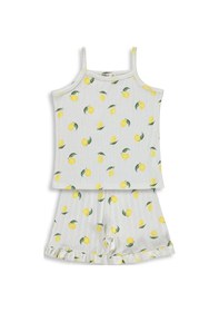 Resim Civil Girls Limon Desenli Şortlu 6-9 Yaş Pijama Takımı - Kırık Beyaz 