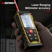 Resim 1 adet SNDWAY Lazer Mesafe Ölçer 49.99 metre, Arka Işıklı Taşınabilir Dijital Lazer Ölçüm Cihazı ve 2 Baloncuk Seviyesi, İç/Dış Mekan Kullanımı için Pille Çalışan Lazer Menzil Bulucu (Alkalin Dahil Değildir), İç Mekan Ölçümü | Ergonomik Tasarım | Yüksek Hassasiyetli Elektronikler 