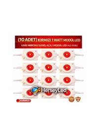 Resim 10 Adet Kırmızı 5630 X 1 Led Kare Mercekli Geniş Açılı Modül Led Kırmızı 