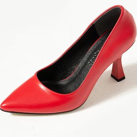 Resim Preshley Kadın Samba Kırmızı Stiletto 7 Cm Topuklu Ayakkabı 