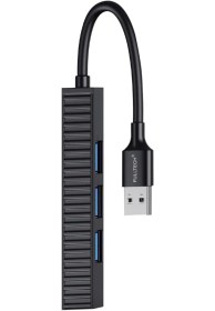 Resim 4 Port Usb Hub 3.0 Çevirici Çoğaltıcı Laptop/notebook/pc Uyumlu Usb Çoklayıcı Siyah 
