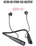 Resim Kensa Sporcu Kulaklık Kablosuz Bluetooth Kulaklık Boyun Bantlı Asmalı Mıknatıslı Kulaklık Lüx Kalite 