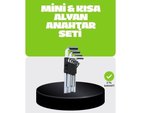 Resim TKÇ 9 Parça Alyan Anahtar Seti Bisiklet Mobilya ve Otomotiv Uyumlu 
