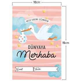 Resim 12 Adet Bebek Anı Kartı Mevcuttur. Ön Arka Dahil Baskıdır 