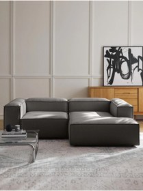 Resim S Home Design Concept Frida 2 Modül Mini Köşe Kanepe Keten Sağ Köşe, Antrasit 