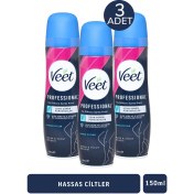 Resim Seddar Collection Veet Tüy Dökücü Krem Sprey Hassas Ciltler Için 150 ml 3 Adet 