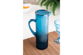 Resim Molvea Akrilik Barok 1,5 Lt Aquamarin Sürahi (Buzdolabı Kapak Rafına Sığar) 