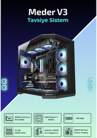 Resim IH Meder V3 R5-7600X 32 GB 1 TB SSD 16 GB RTX5080 FreeDos Masaüstü Bilgisayar 