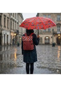 Resim Biggdesign Cats 15" Laptop Çantası & Tam Otomatik Rüzgara Dayanıklı Kedi Desenli Şemsiye Set Karışık/Çok Renkli 