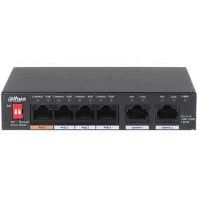 Resim Dahua 4port Gigabit Poe Switch 4ge Poe + 2ge Uplink, Toplam 60w Poe 