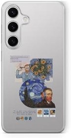 Resim Multitronic Samsung Galaxy S24 Uyumlu Vincent Van Gogh Tasarım Baskılı Şeffaf Kılıf, strlghts24151 