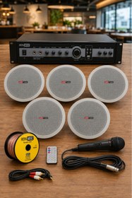 Resim Lastvoice Maxx Paket-2 tavan Hoparlörü Ve 3 Bölgeli Anfi Ses Sistemi Paketi (FULL SET) 