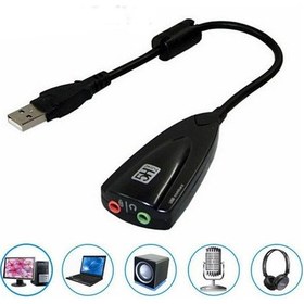 Resim 7.1 USB 12 Kanal 64 Bit 5HV2 Destekli Kablolu Audio Çevirici Harici Ses Kartı 