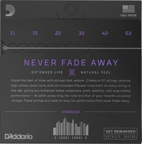 Resim D'Addario XTAPB1152 XT Phosphor Bronze Akustik Gitar Tel Seti ($11-52$) | Custom Light, Akustik Gitarlar İçin İdeal Esneklik ve Rezonans, NY Steel Çekirdek Gücü 