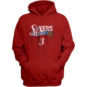 Resim Usateamfans Sixers Allen Iverson Hoodie 