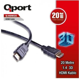 Resim QPORT Q-HDMI20 HDMI KABLO 20MT Ver1.4 ALTIN ÇLU 3D 