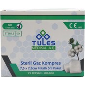 Resim Tules Steril Gaz Kompres 7.5 x 7.5 CM 
