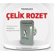 Resim TEKNOLOCK Çelik Kapılarda Rozet Tarafı Tas Olmayan Düz Yüzey Için Çelik Rozet 