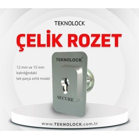 Resim TEKNOLOCK Çelik Kapılarda Rozet Tarafı Tas Olmayan Düz Yüzey Için Çelik Rozet 