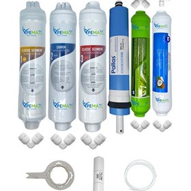 Resim Pemax Water Solutions Kapalı Kasa Su Arıtma Cihazlarına Uygun Eco 6'lı Pallas Mebran Alkali-Tatlandırıcı Set 