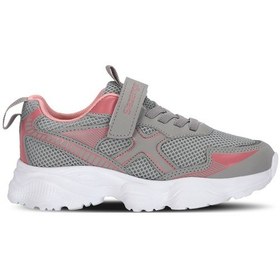 Resim Slazenger Fast Track I Kız Çocuk Cırt Cırtlı Gri / Pembe Günlük Spor Ayakkabısı Gri - Pembe 